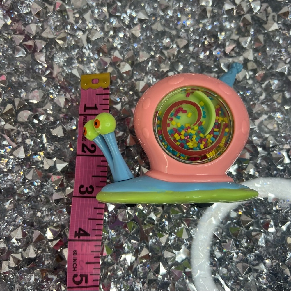 SpongeBob Garry toy 2002 Squarepants Pink & Blue Snail Rattle Toy - Picture 6 of 7